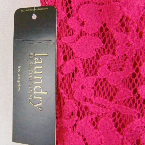 Laundry By Shelli Segal Pink Lace Cocktail Dress S - Picture 3 of 4